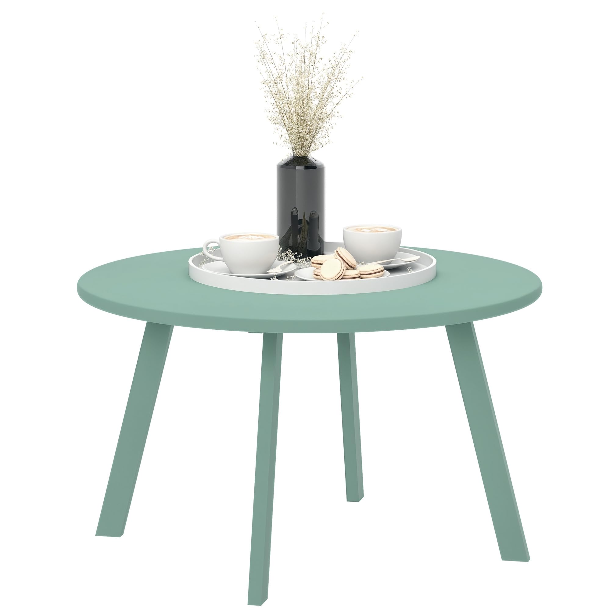 Table d'appoint de jardin verte Ø70 cm pour vos cafés en terrasse et balcon