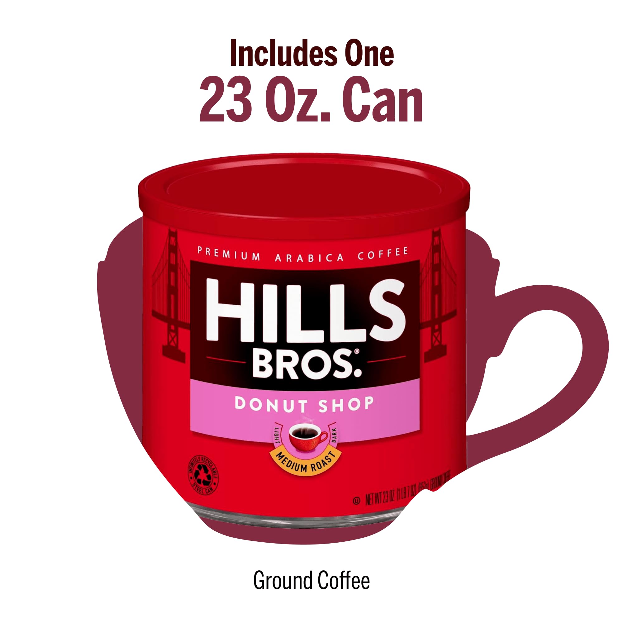 Amazon.com : Hills Bros. Donut Shop Ground Coffee – Premium