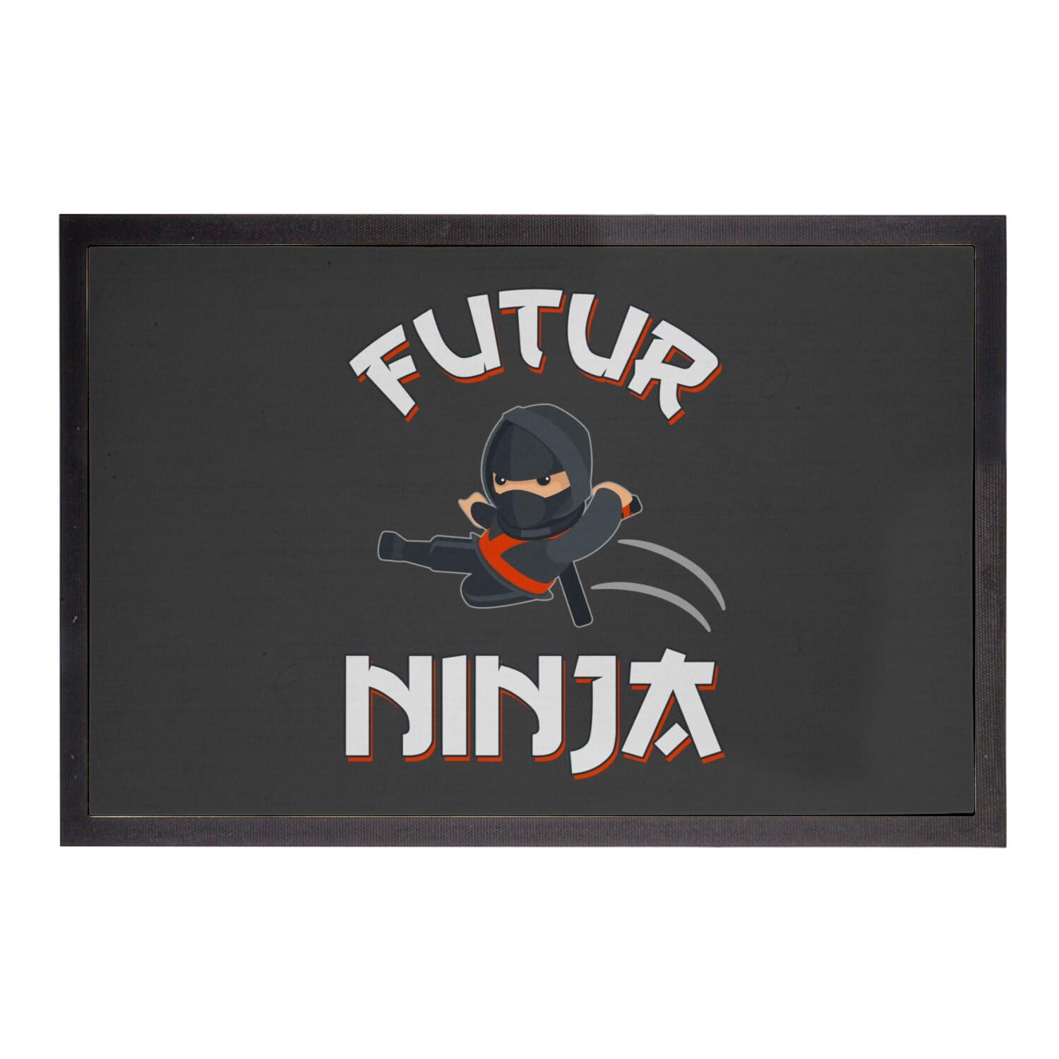 Paillasson Noir Héros Ninja Japon Cadeau Déco Original