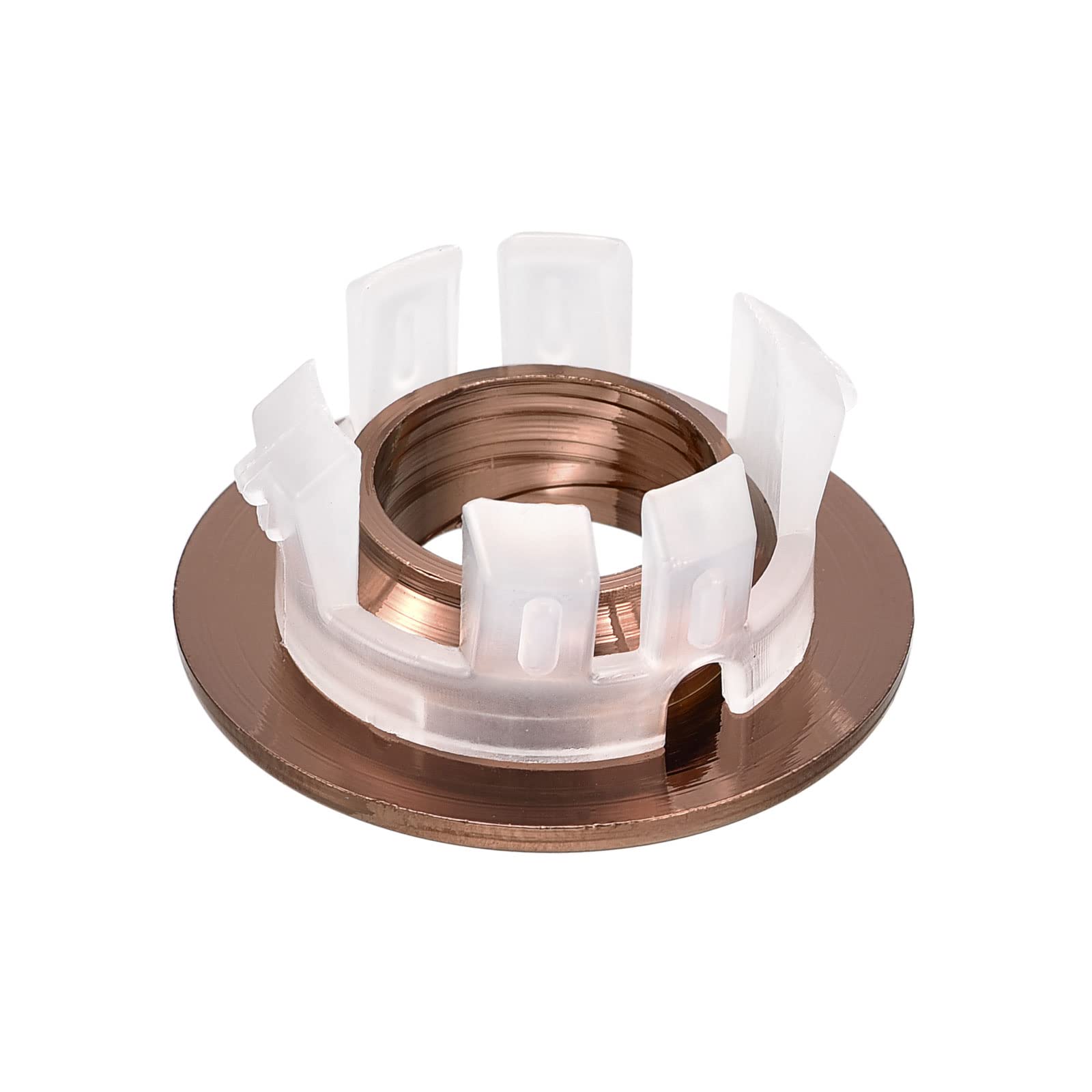 QUARKZMAN Lavello Filo Fuoriuscita Coperchio, Lavello Fuoriuscita cerchio 25,3mm Bagno Cucina Lavello Scarico Copri Foro Inserisci Cappucci Rotondi, Rosa Oro