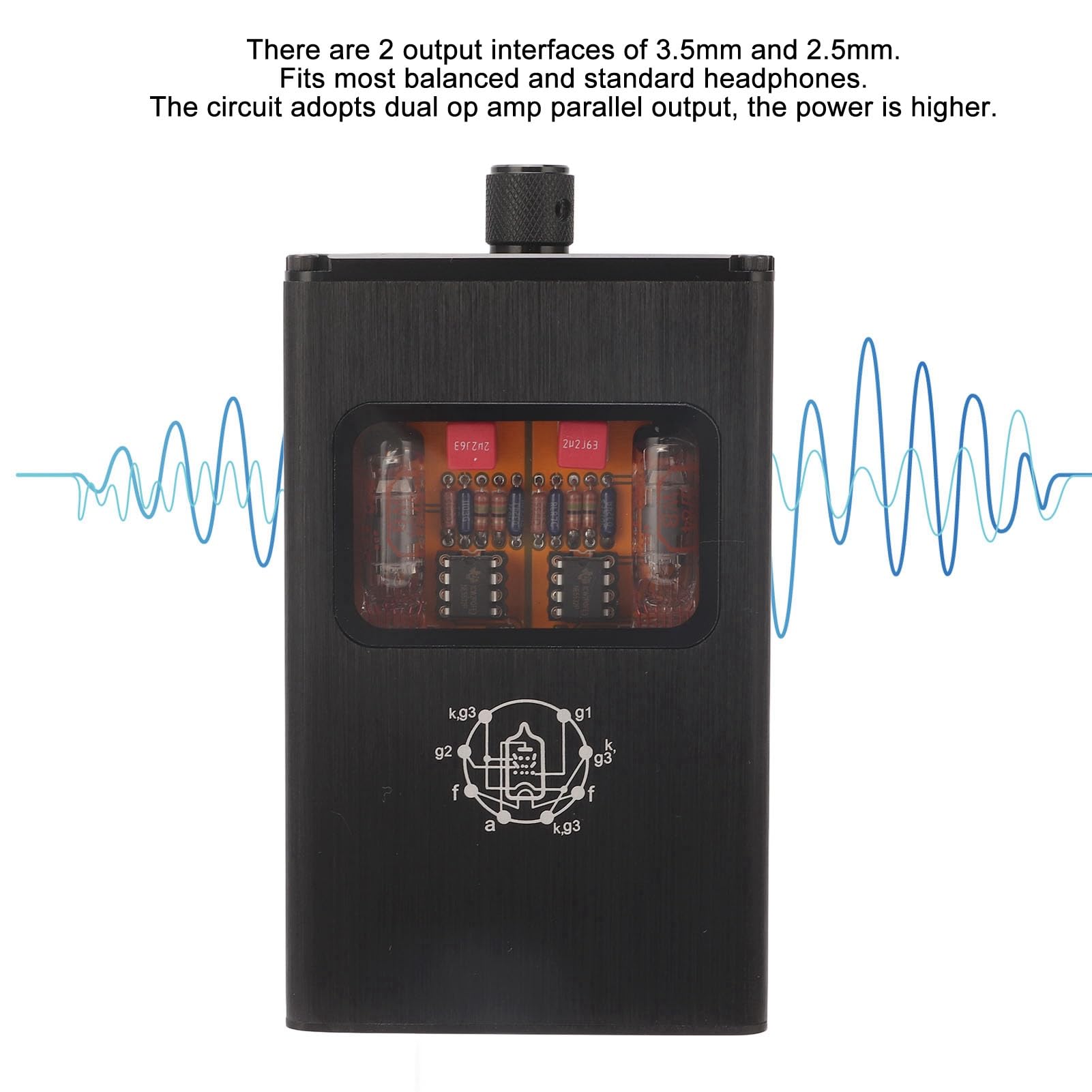 Amplificatore per Cuffie Amplificatore per Cuffie Stereo Portatile Amplificatore per Cuffie Amplificatore per Auricolari Stereo Ricaricabile con Interfacce da 2,5 Mm 3,5 Mm