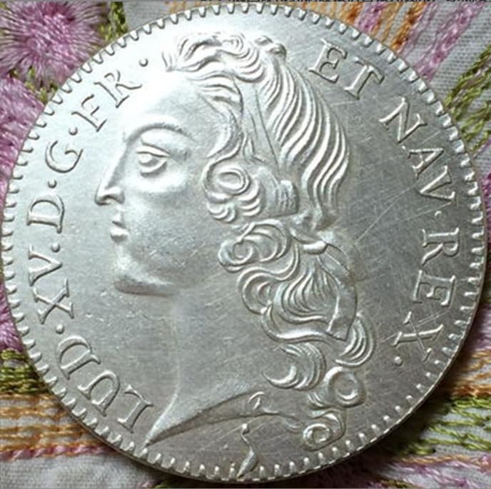 Pièce commémorative France Louis XV Essai 1764 Une pièce plaquée Or Pièce de Copie en métal en Laiton Pièce Souvenir