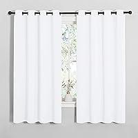 Vista 1 de NICETOWN Paneles de Cortinas para Cortinajes, Bloqueando el 50% de la Luz Solar, Cortinas de Tratamiento de Ventanas, Cortinas Pequeñas