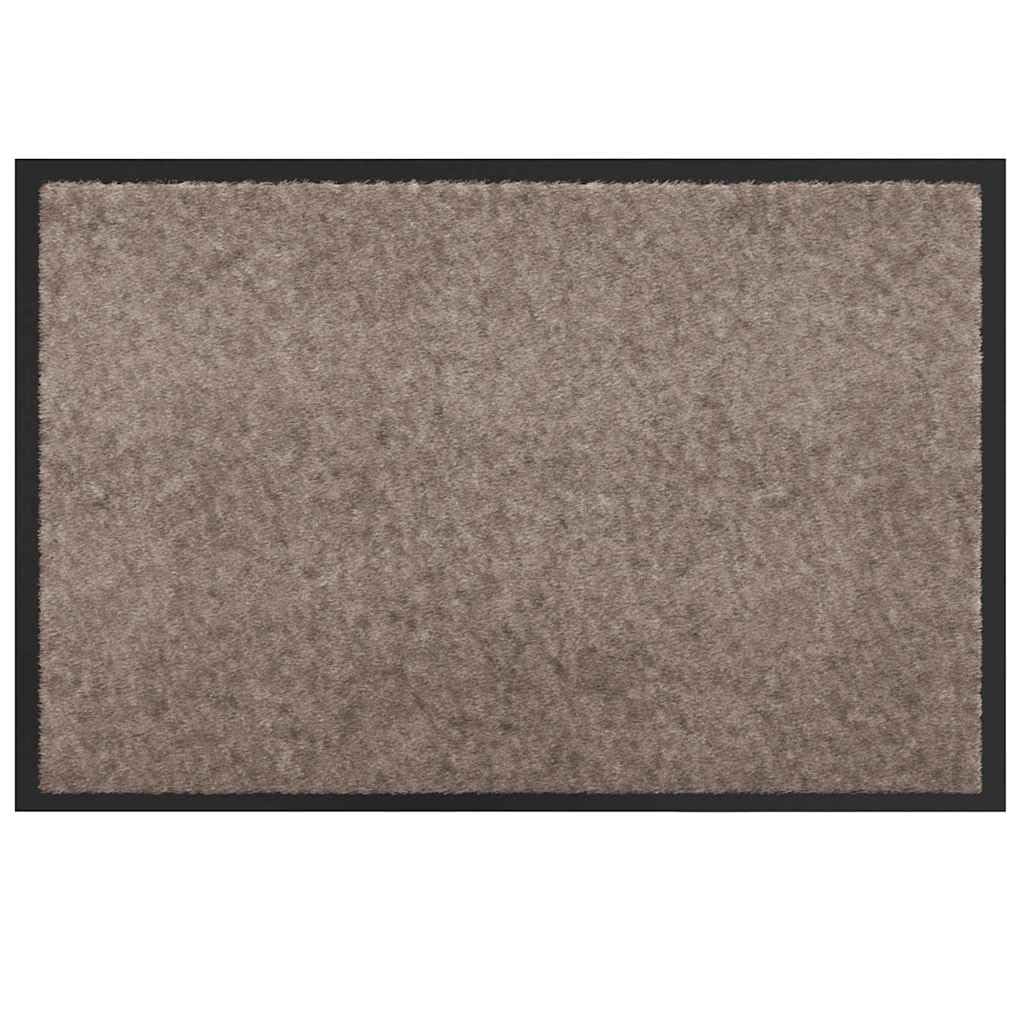 Beżowa mata podłogowa 60 x 40 x 1,2 cm pluszowa tkanina