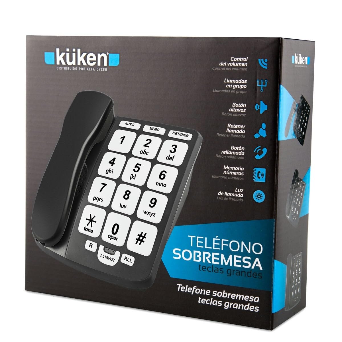 Alfa 23299 – Telefono fisso tasti grandi
