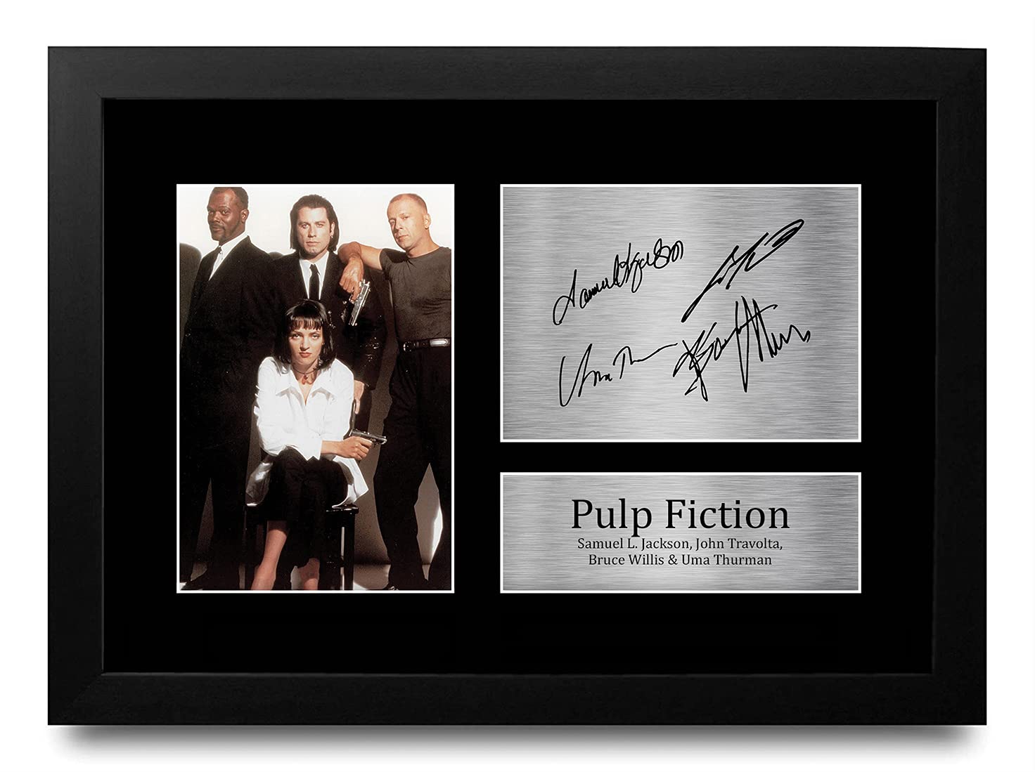 HWC Trading Pulp Fiction A4 Incorniciato Firmato Regalo Visualizzazione Delle Foto Print Immagine Autografo Stampato Per Gli Appassionati Di Cinema