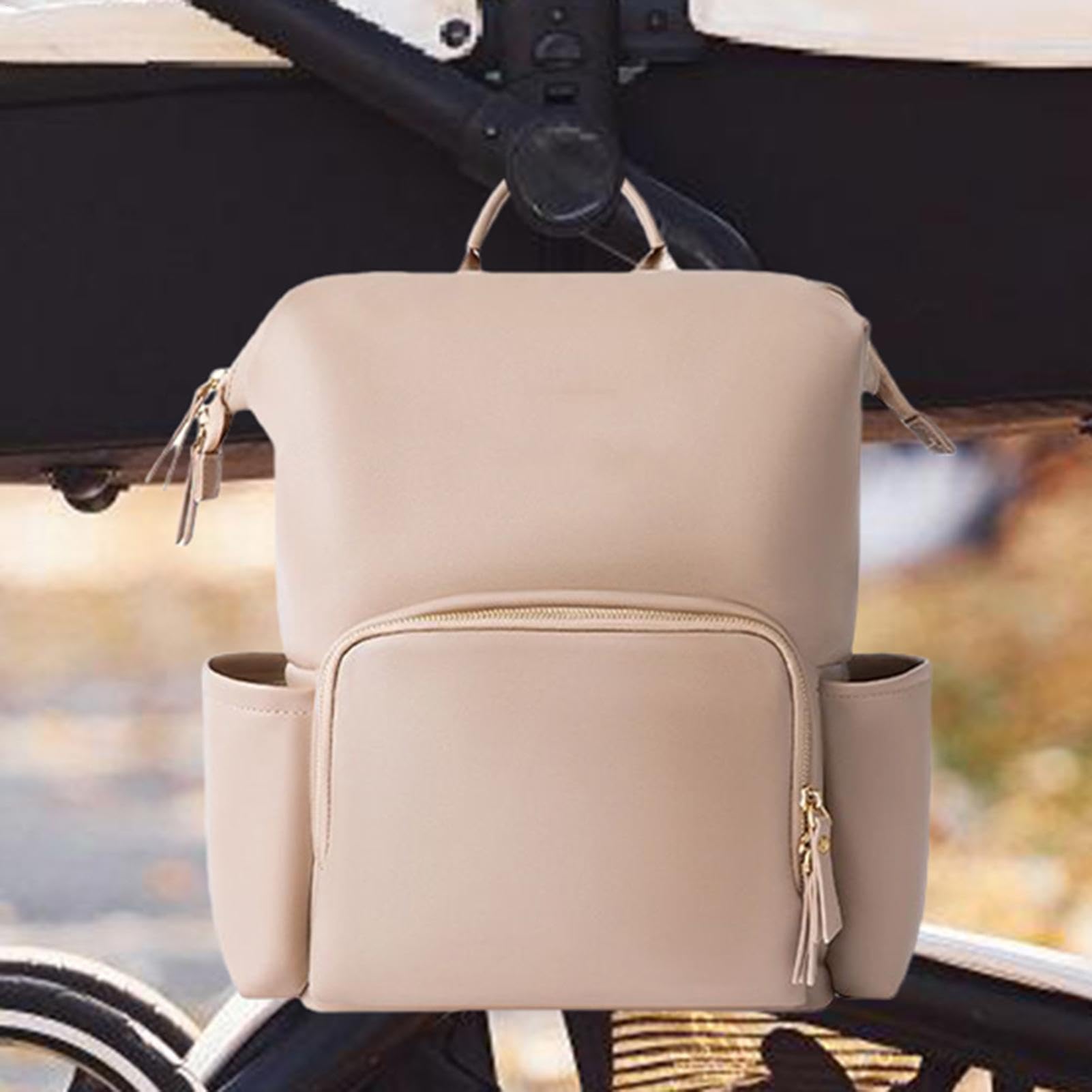 Bolsa de pañales de cuero, mochila de pañales de cuero Viaje Bag