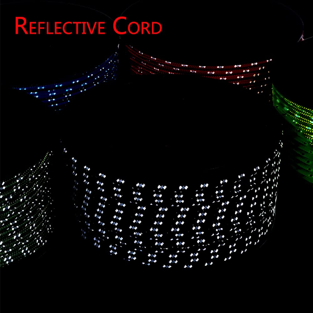 Reflektierendes Paracord 30M Kordelstränge 6mm Zeltseil Camping Survival Accesorios Warnung Parachute Line Wandern Canopy Lanyard