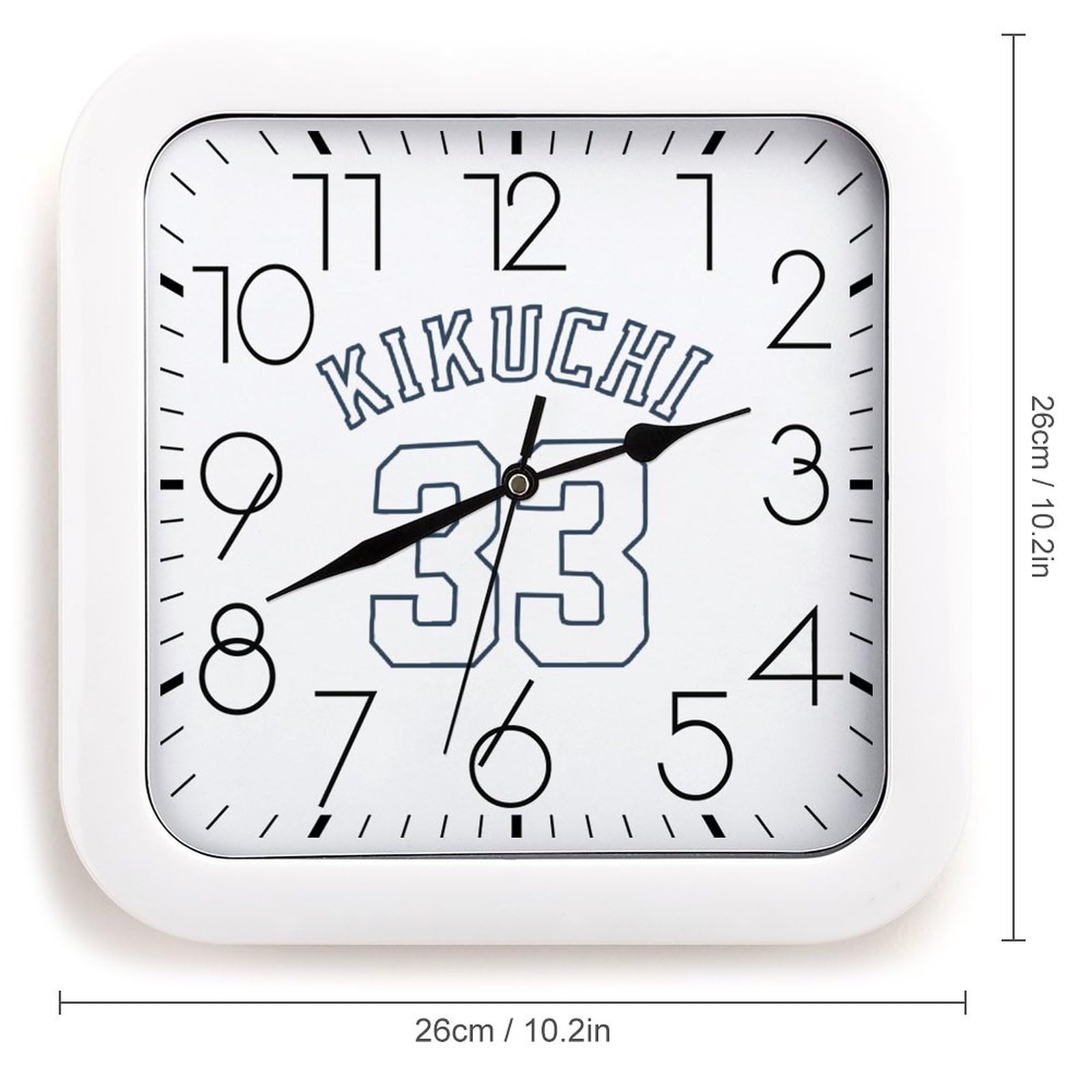 Amazon.co.jp: 四角型 時計 掛け時計 26cm×26cm 広島東洋カープ