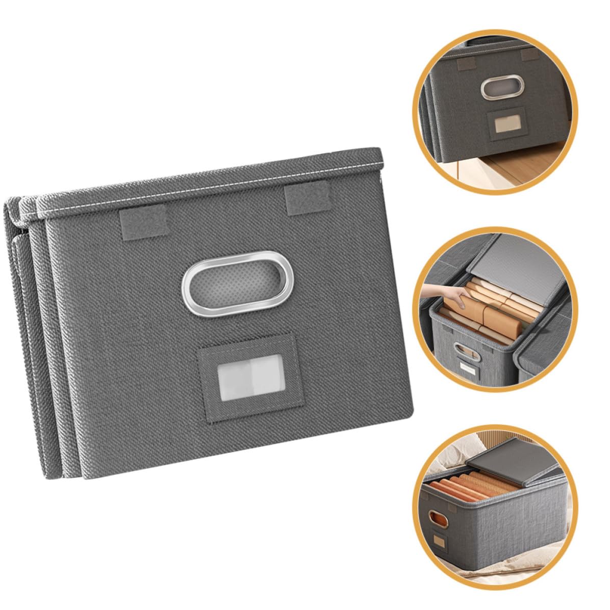 Faltbarer Kleiderorganizer mit Deckel, Große Baumwolle Leinen Box