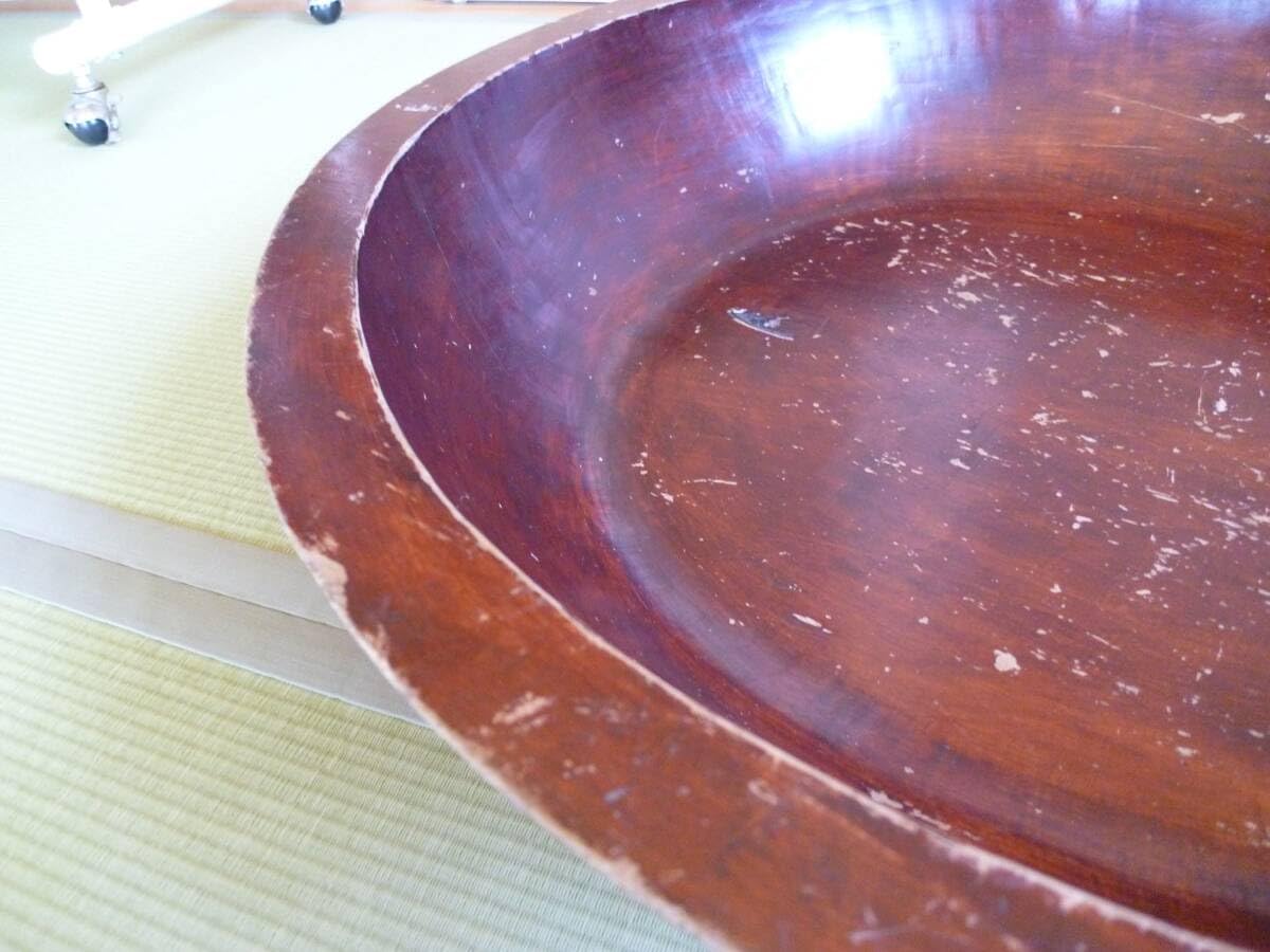 Amazon.co.jp: 【特大】こね鉢66㎝大黒屋木製一刀彫ねり鉢無垢材古道具
