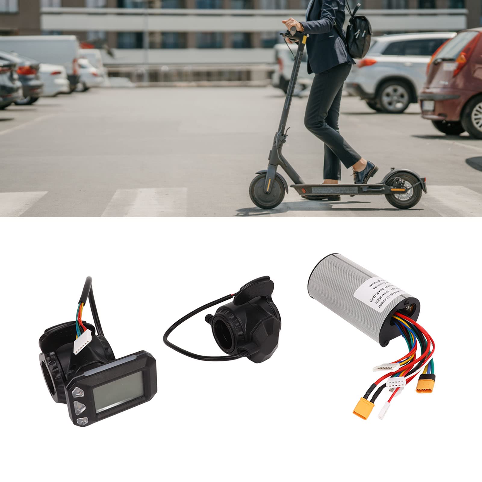 Pilote de moteur de scooter 36V 350W 12A Contrôleur de planche à roulettes électrique Unité de commande de moteur de scooter pour réglages personnalisés