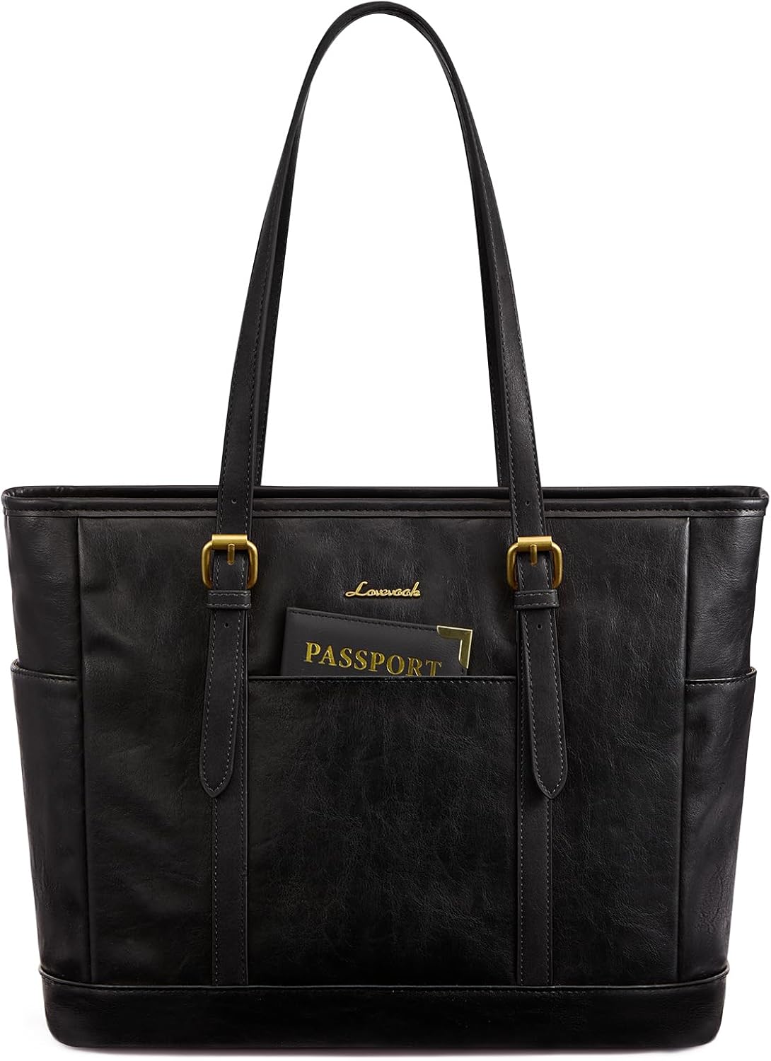 LOVEVOOK Tote Bag For Women,Retro Soft Leather Purse and Handbag for Women Multiple pockets,Shoulder Bag Teacher Travel Daily