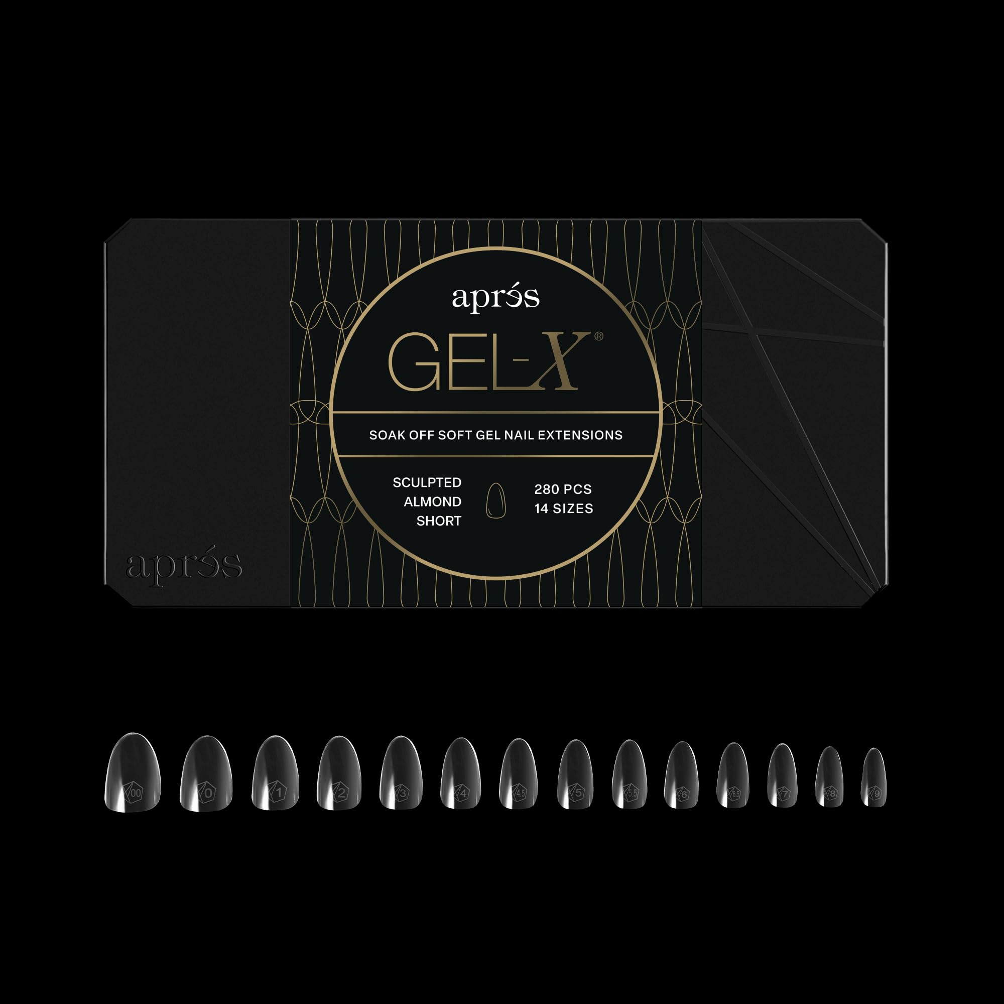 Amazon.com: Aprés Gel-X® Almond Box of Nail Tips | 280 Gel-X Tips