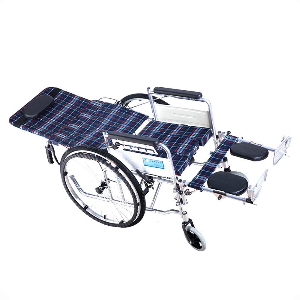 MIKI SKT-5 自走用車椅子 6輪 ノーパンクタイヤ 青系チェック柄 【公式