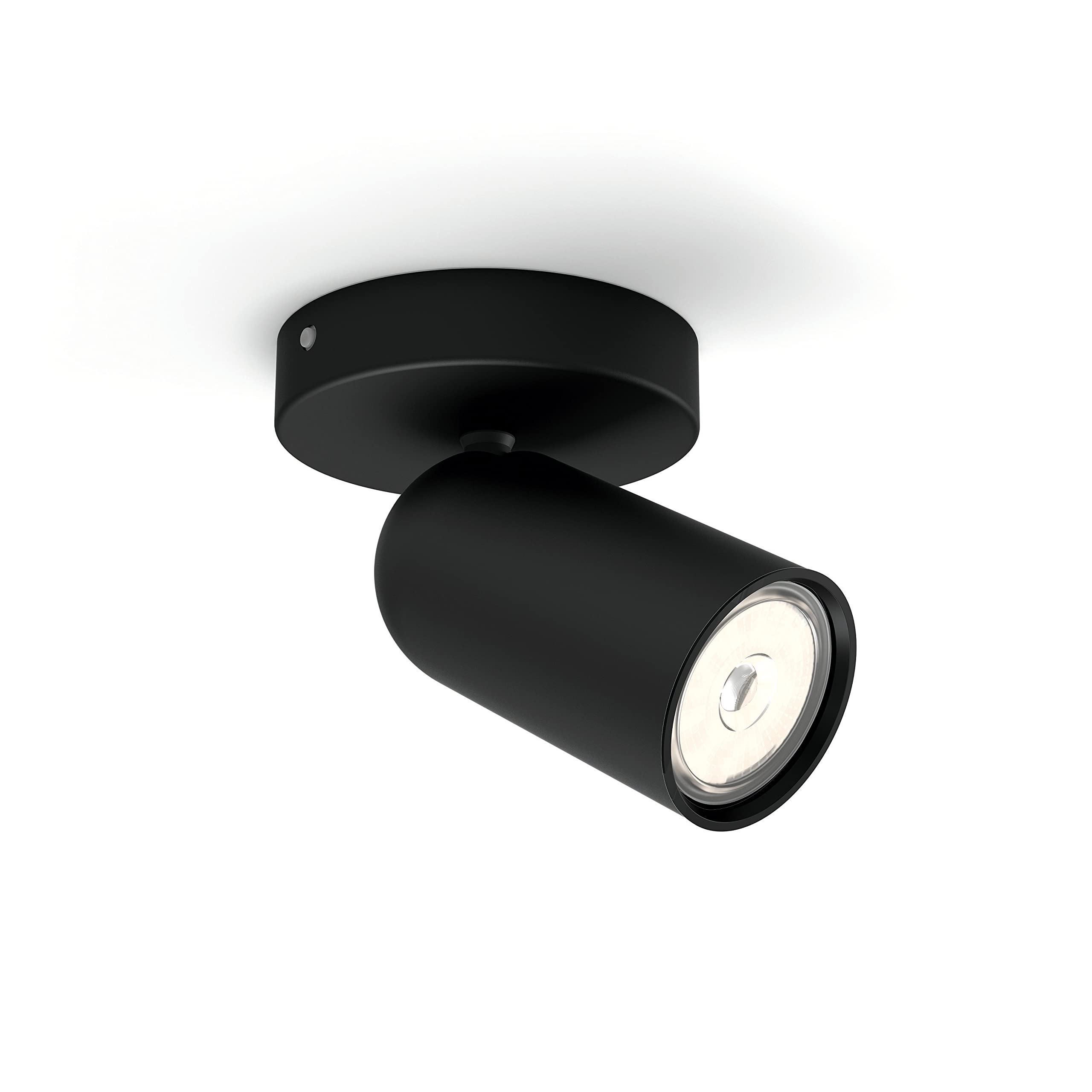 Philips Hue Pongee Aufbaustrahler Schwarz GU10 Weißes und Farbiges Licht Wandleuchte Deckenstrahler 1 Flammig