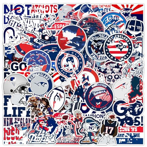 50 PCS American Sport Team Stickers Pack for Water Bottle Laptop Bicycle Computer Motorcycle Travel Case Car Decal Decoration Sticker