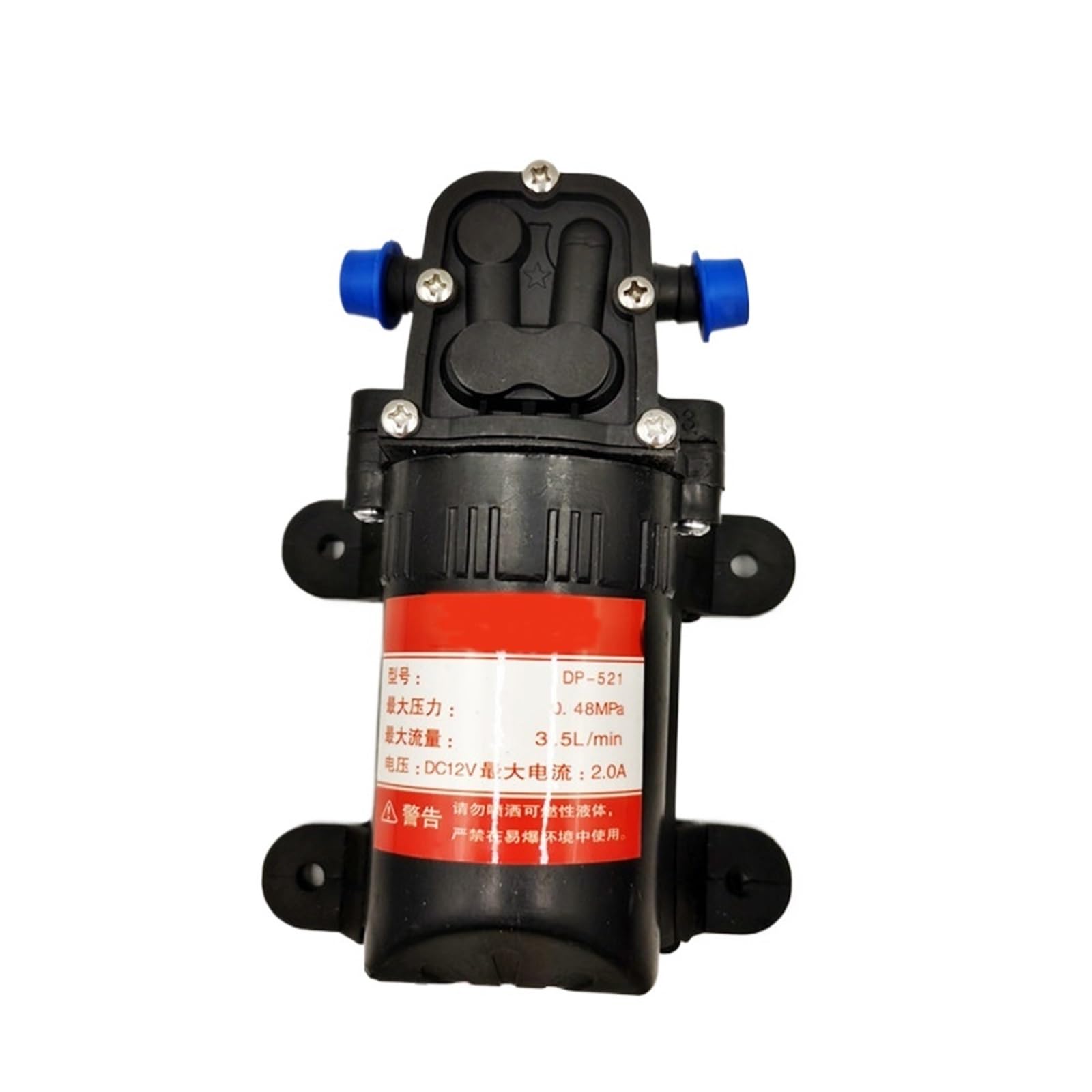 Zxzzas One Color Diaphragm Pump, 12V Agricultural Water Pump Portable Electric Diaphragm Sprayer Pump Aquarium Fountain Boat Tool Circulation Mini High Pressure