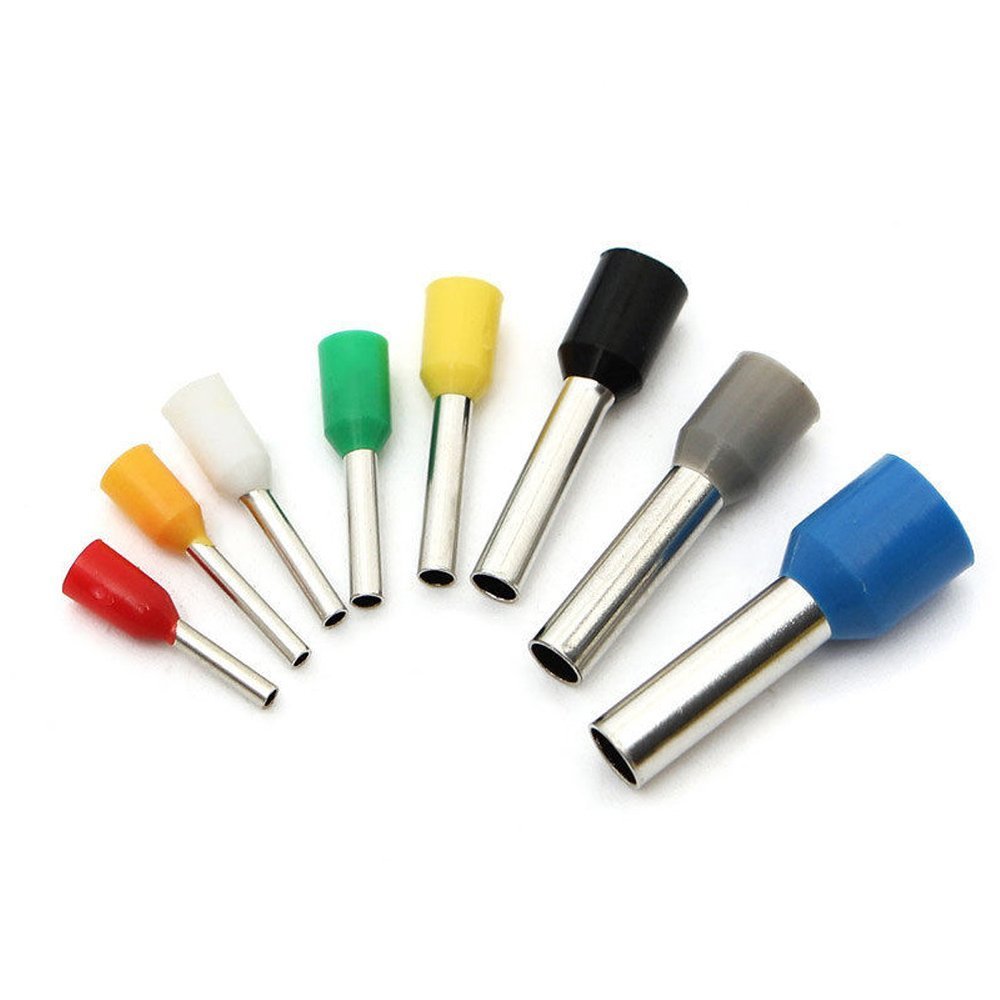 Kafton Red Cord Ends Terminals 1.0Mm² Cable Cord End Terminals Single Entry Bootlace Ferrules - (Pack Of 50)