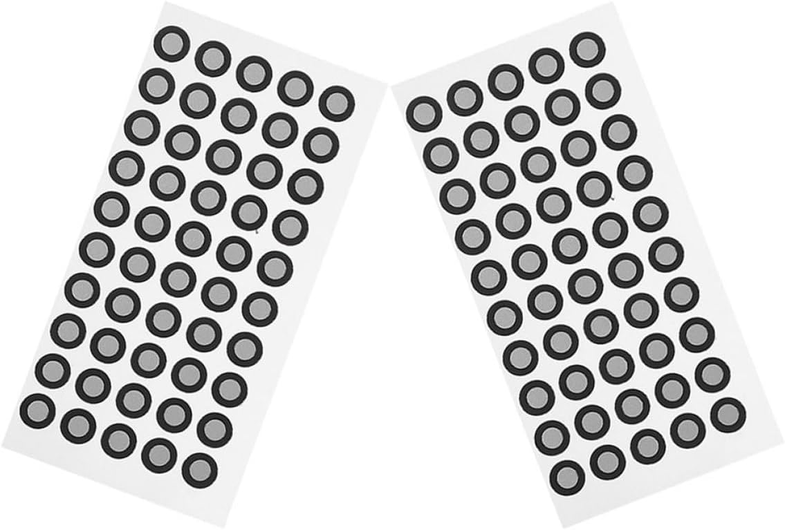BESPORTBLE 2 Sheets 3d Scanner Reflective Marker Points, High Reflectivity 0.15mm Thick Reflective Film Marking Dots, 6mm Inner Diameter 10mm Outer Diameter, 50 Pieces Per Sheet for Accurate