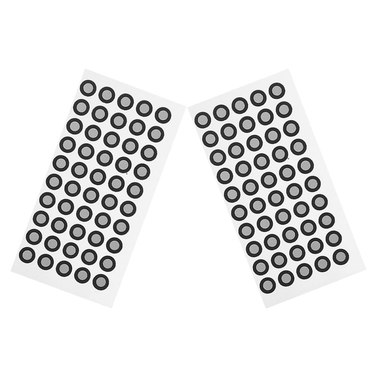 BESPORTBLE 2 Sheets 3d Scanner Reflective Marker Points, High Reflectivity 0.15mm Thick Reflective Film Marking Dots, 6mm Inner Diameter 10mm Outer Diameter, 50 Pieces Per Sheet for Accurate