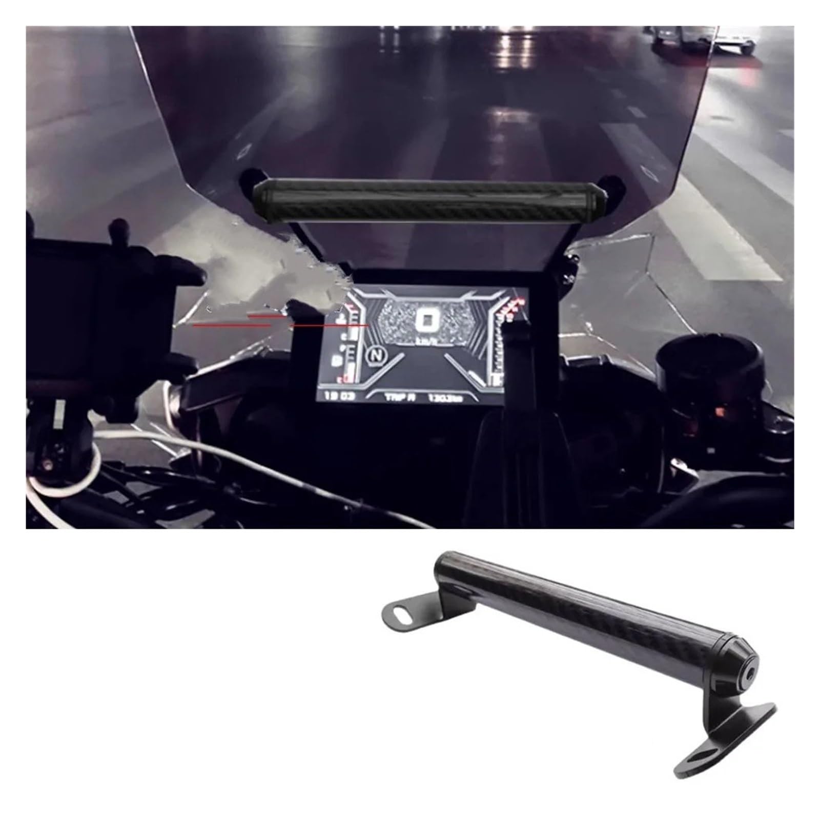Supporto Per Smartphone/GPS Da Manubrio Per Moto QJMOTO SRT800/800X - Fermo Sicuro E Antivibrazione