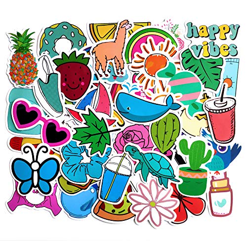 Minoly VSCO Stickers for Hydro Flask [50PCS ], Waterproof Stickers for Water Bottles, Skateboards, Laptop, Helmet, Phone, Suitcase, Aesthetics Beach Stickers for Teens, Girls, VSCO Girl Stuff