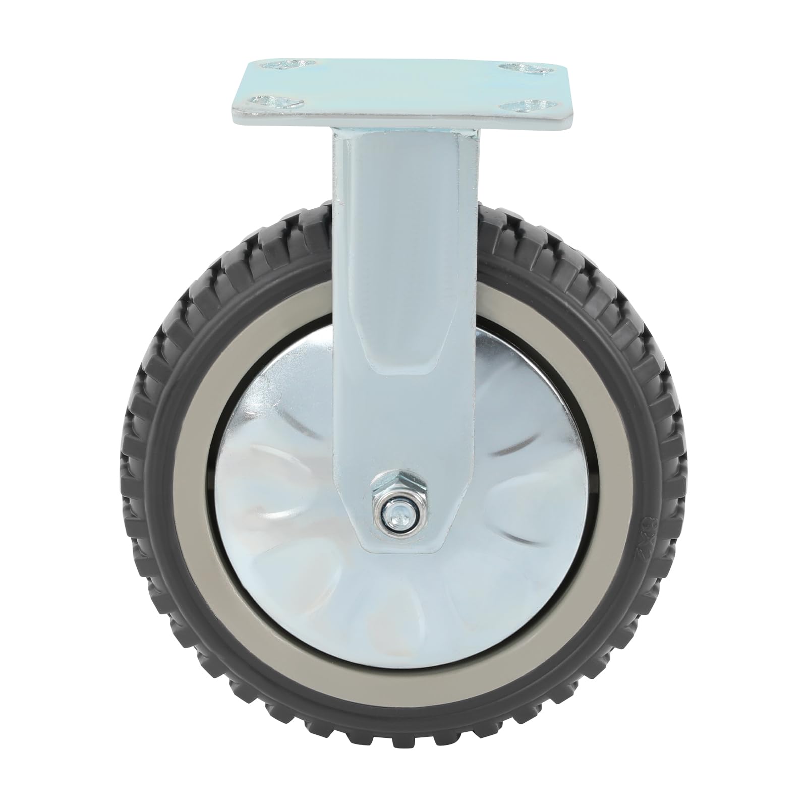 4 Stück Rollen Schwerlast, Outdoor Schwerlastrollen 200mm Industrierollen, 2 Fest+2 Lenk mit Bremse, Offroad-Profil, Transportrollen Möbelrollen Tragkraft 700kg