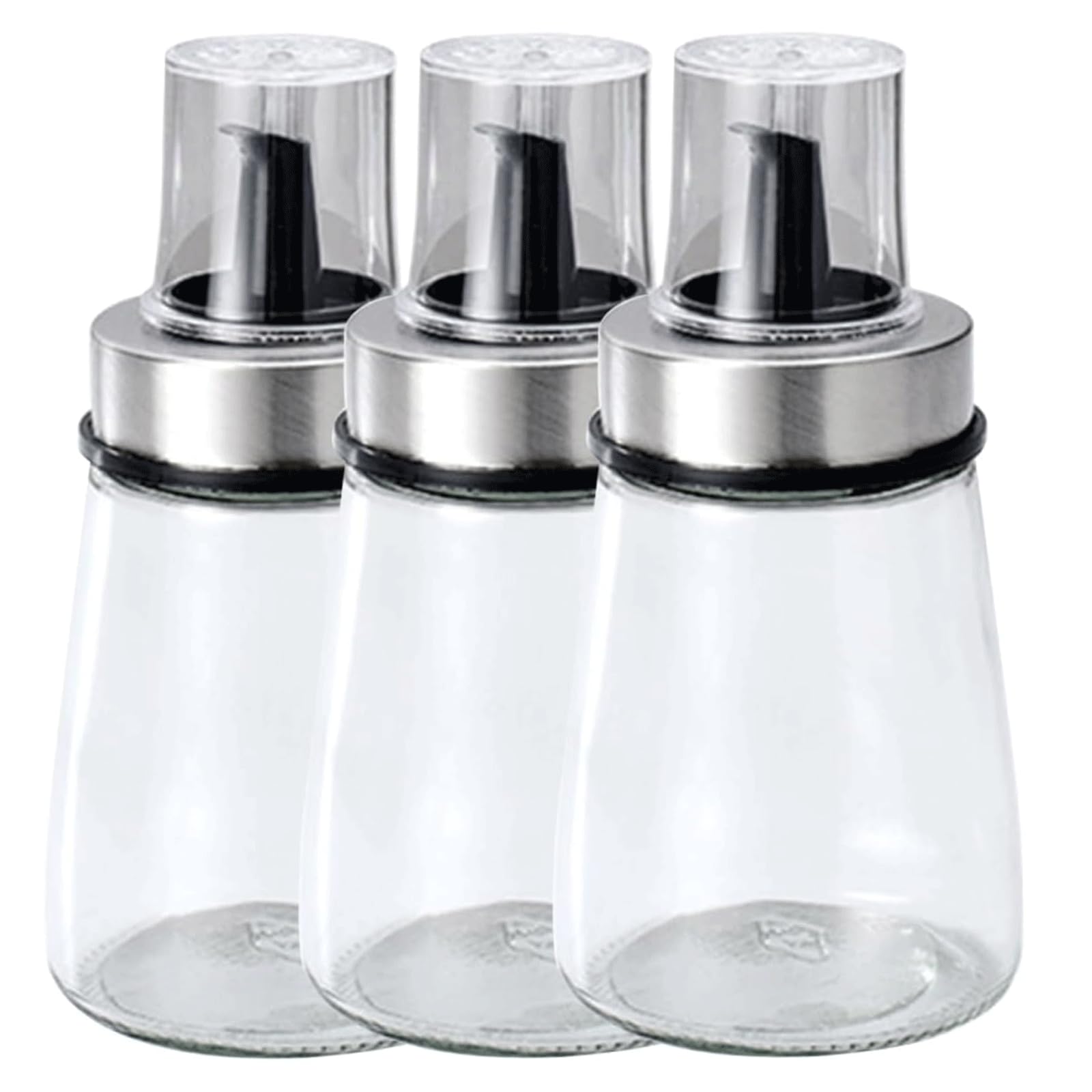 KRILLIQ Lata de Aceite Vinagrera de Aceite de Vidrio, Botella de Aceite y vinagrera, Botella de Aceite Comestible, Botellas de condimentos líquidos para Restaurante de Barbacoa para condimento