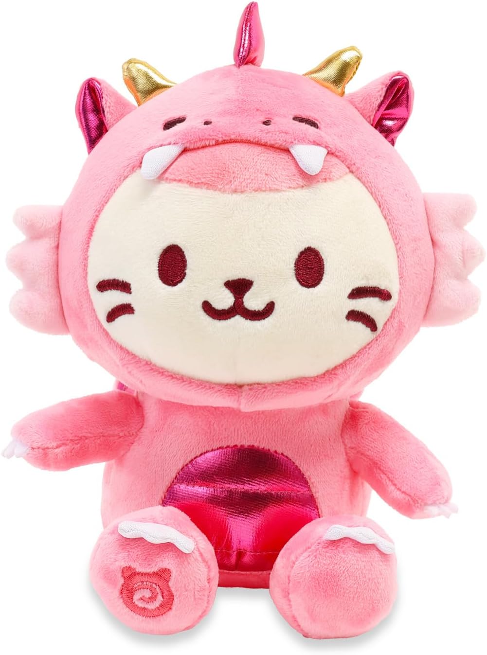 Anirollz Stuffed Animal Plush Toy – 8" Medium Dragon Sitting Plush Doll | Soft, Squishy, Warm, Cute, Comfort, Safe | Birthday Kawaii Kitty Cat in Pink Dragon Kittiroll