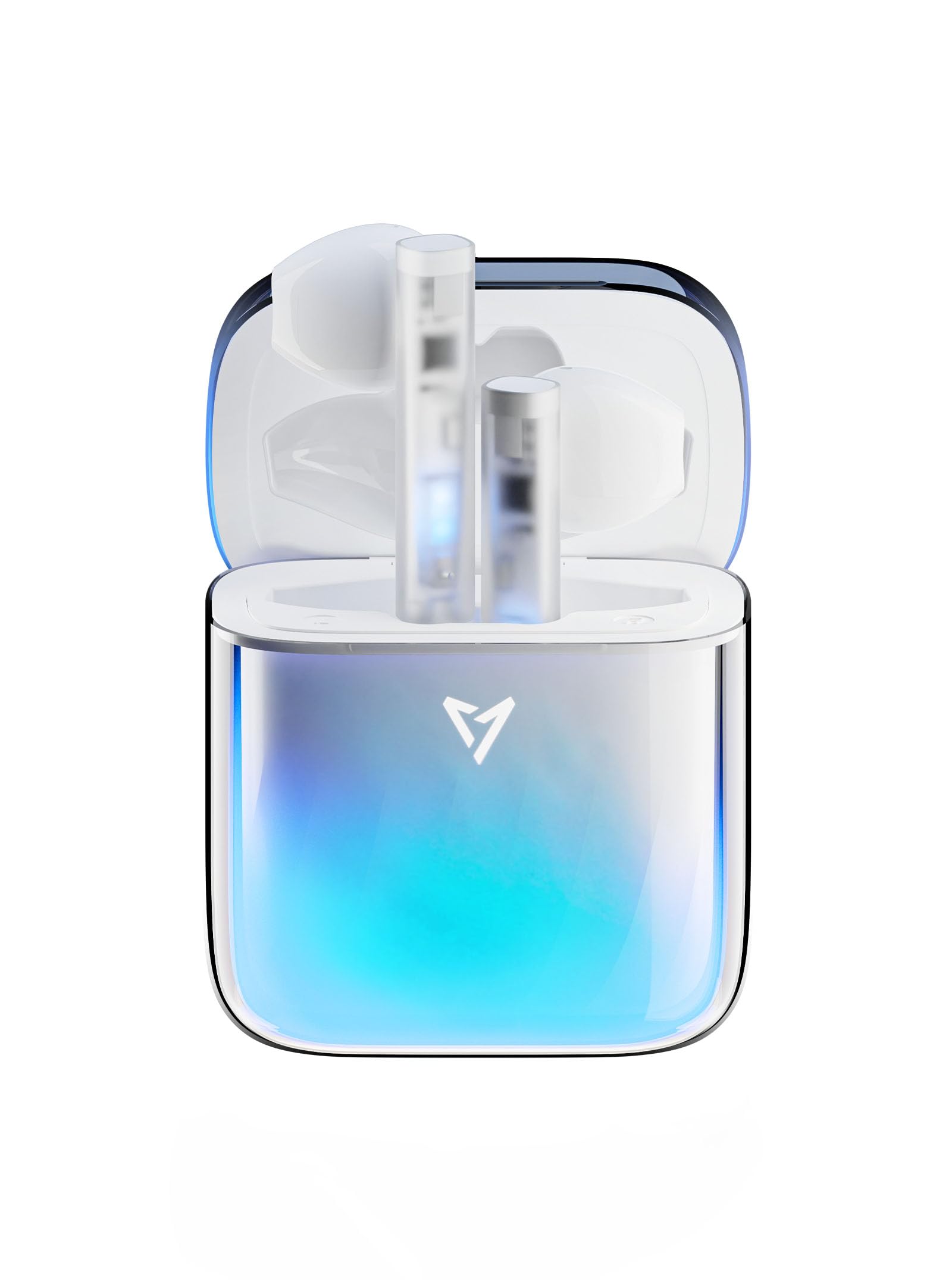 Wireless Luminous Earbuds LP1 Bluetooth 5.4 Moving Sand Glow in The Dark Earbuds with Wireless Charging Case 32H Playback Ear Buds Stereo Bass Built-in Mic in Ear Earphones for TV Smart Phone