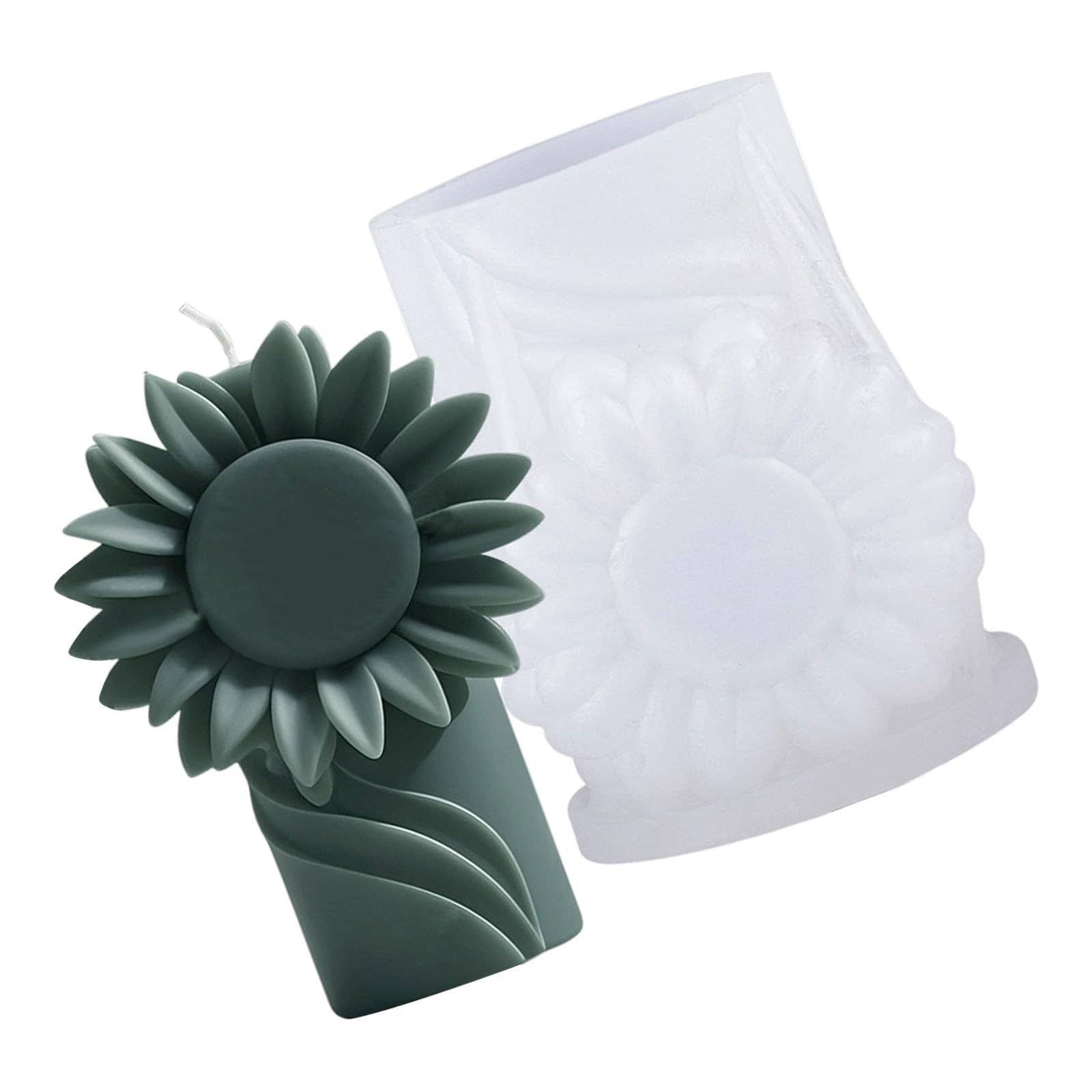 Yhplxyuus Carved Cylinder Silicone Molds for Making Soap Home Decoration Silicone Molds for Epoxy Resin Flower Mold