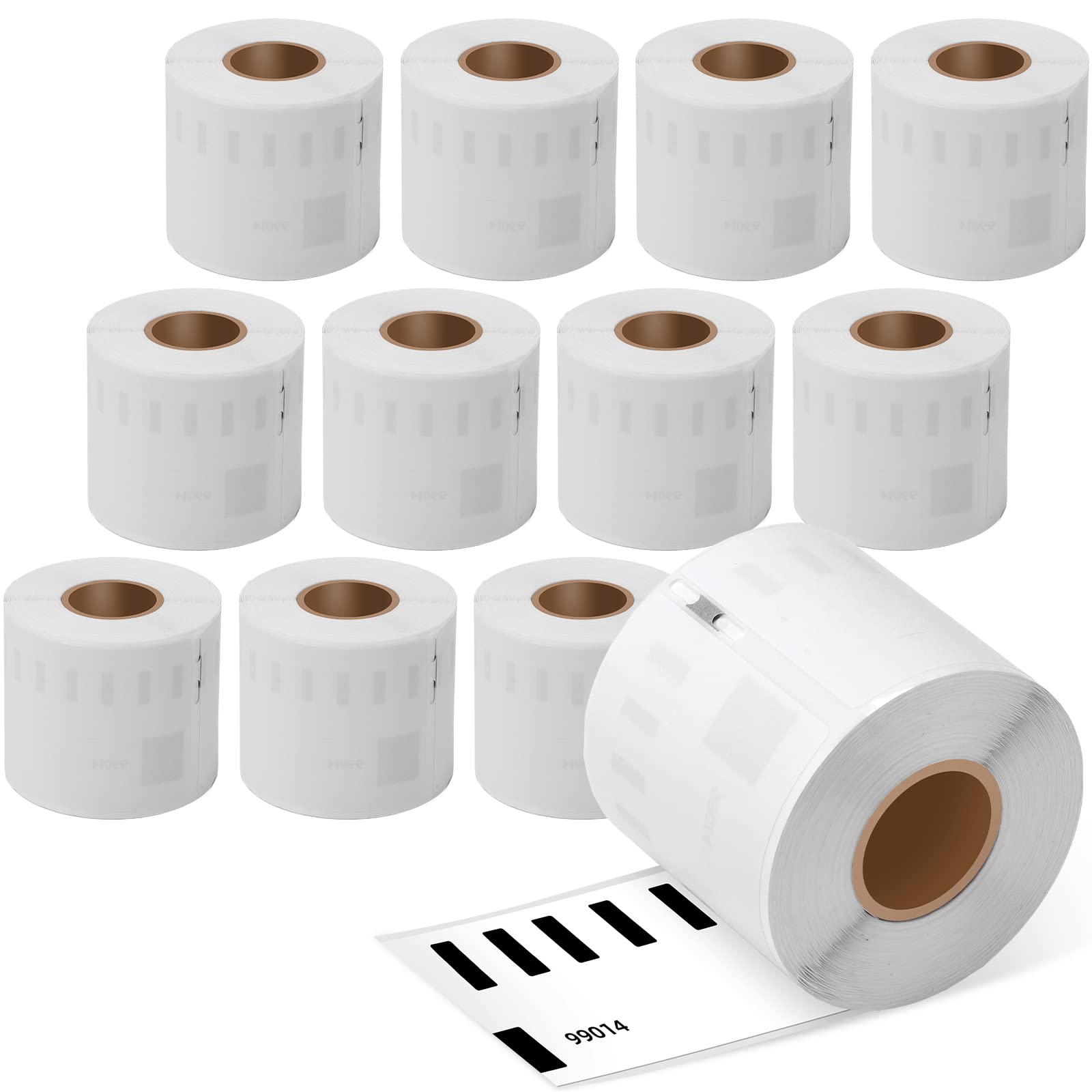 Dymo 99014 Etiketten Kompatible 54 mm x 101 mm für Dymo 4XL 450 450 Turbo Etikettendrucker, 12 Rollen