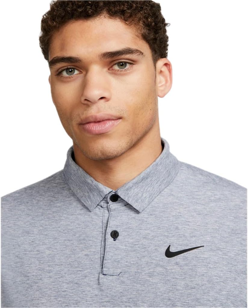 Nike Dri-FIT Tour Men's Golf Polo, Midnight Navy/Black, M Regular US
