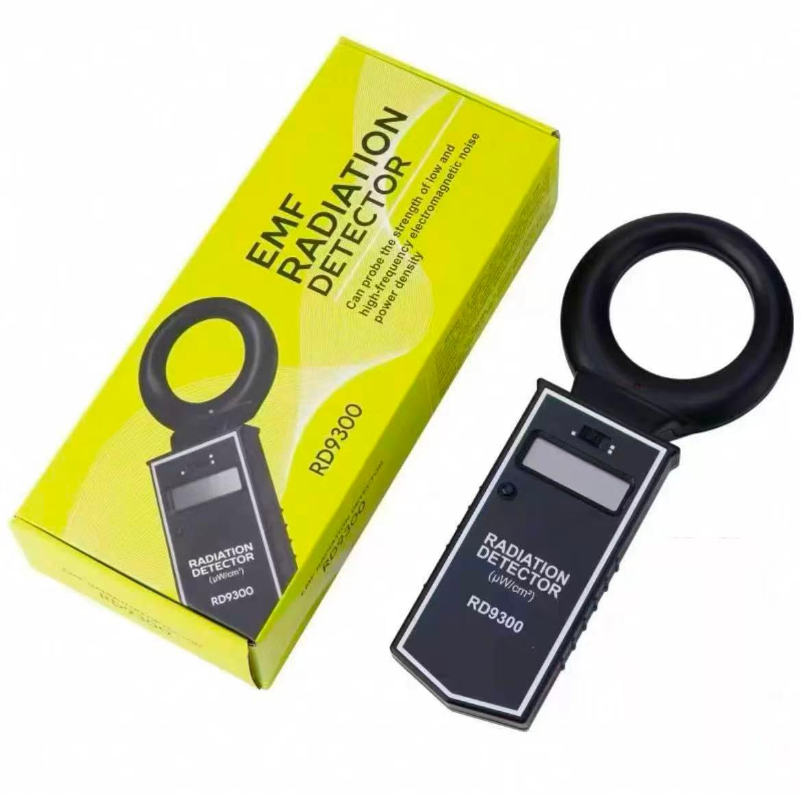 RD9300 - Misuratore EMF, doppia modalità, bassa e alta frequenza, rilevatore di radiazioni, tester di campo elettromagnetico portatile con monitoraggio in tempo reale e allarme, per casa, ufficio