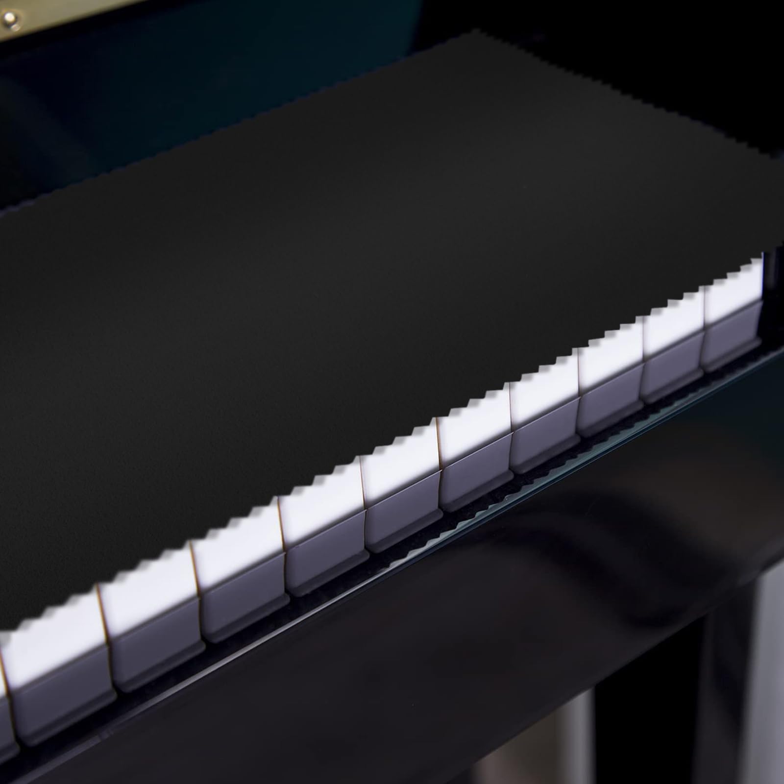 Linkidea Housse De Clé Anti-poussière En Tissu Doux Anti-poussière Pour Clavier De Piano Acoustique Et Numérique 88 Touches (noir Classique