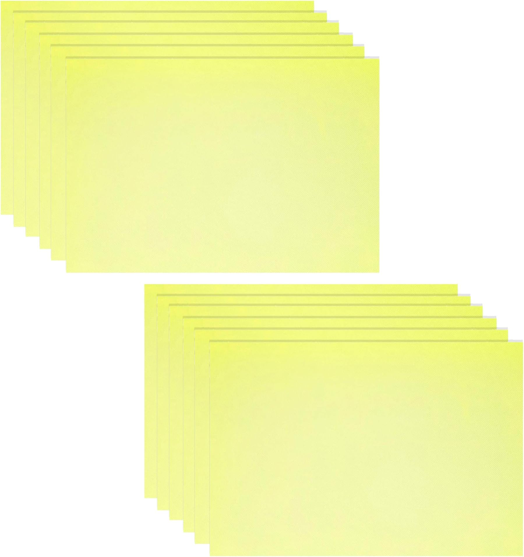 Kuber Industries Pack of 12 Fridge Mat | Fridge Sheets for Shelves | Waterproof Drawer Liner | Anti Slip Mat for Fridge Shelves | Yellow