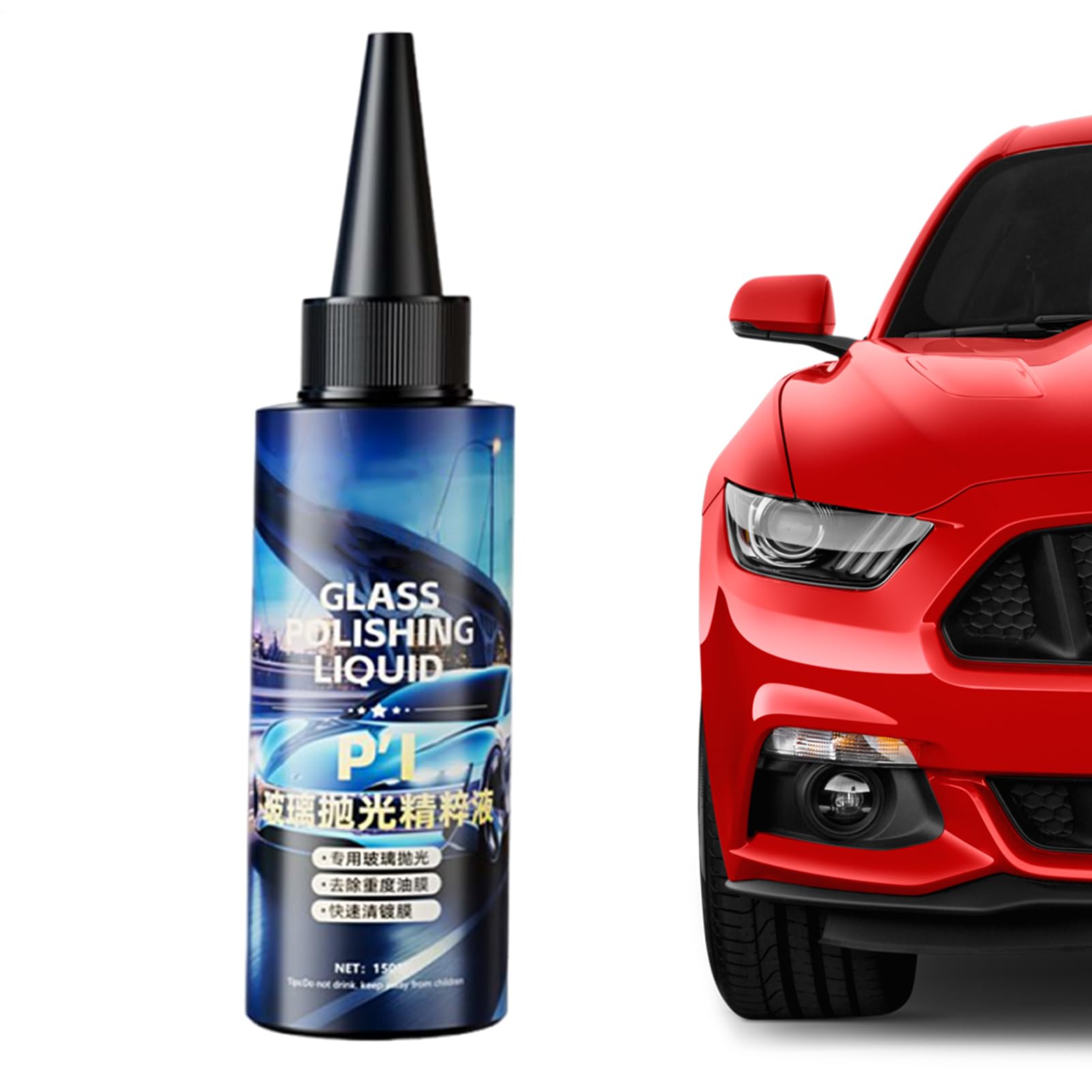 Oil Film Remover for Car Window | 150ml Car Glass Cleaner - Automotive Polish for Polishing Tire Headlight Rearview Motorcycle RV Marine Furniture