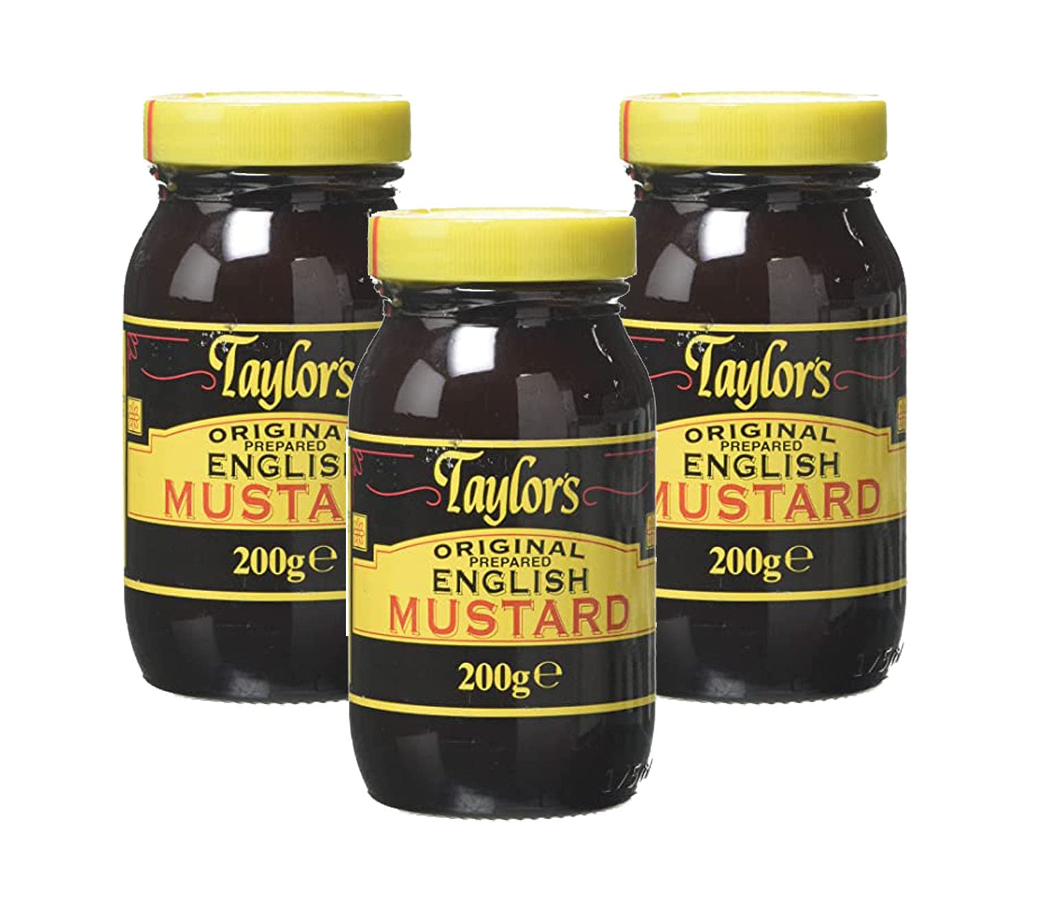 English Mustard Bundle Includes Original Pack of 3 x 200g, Wooden Spoon