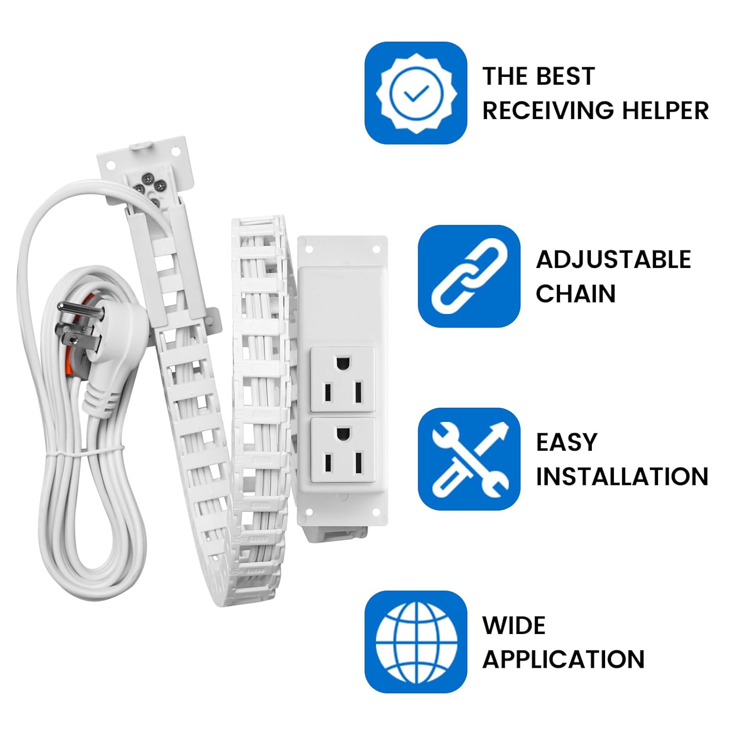 Briidea Drawer Outlet Kit with Two 15Amp AC Outlets, a Necessary Storage Assistant for Bathroom, Bedroom, Kitchen