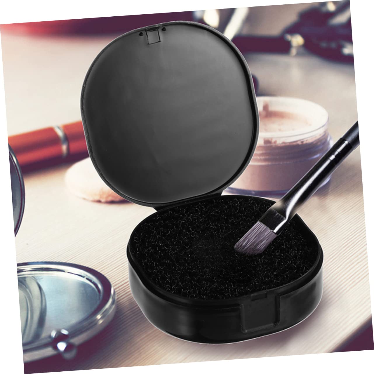Mipcase 12pcs Makeup Brush Cleaner Sponge Portable Eye Shadow Brush Cleaning Tool Easy Use for Travel and Home Use
