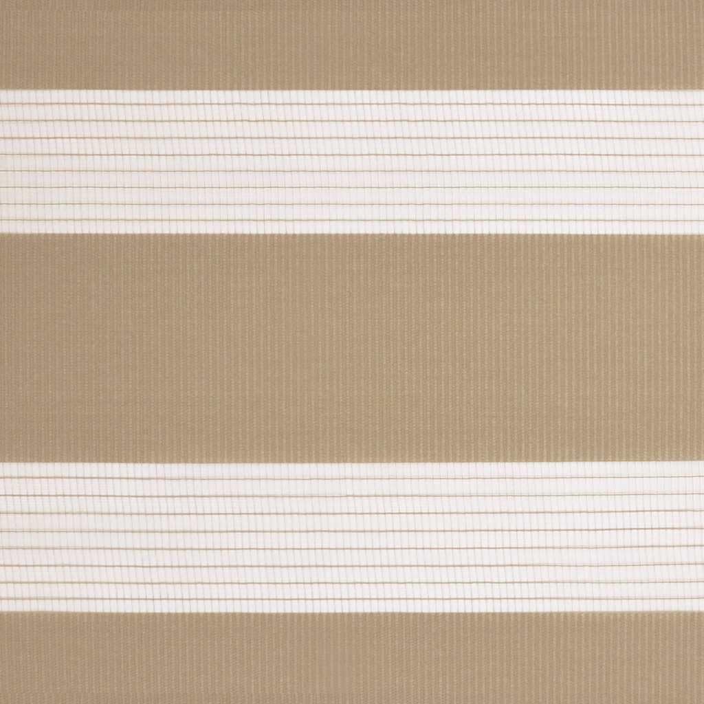 Store zèbre Marron Sable en Polyester 95,9 cm Largeur Tissu, Hauteur 230 cm avec connecteur à chaîne, Montage sans perçage ou vis, idéal pour fenêtre Baie vitrée