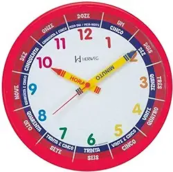 Relógio de Parede Quartz Vermelho Pantone 711