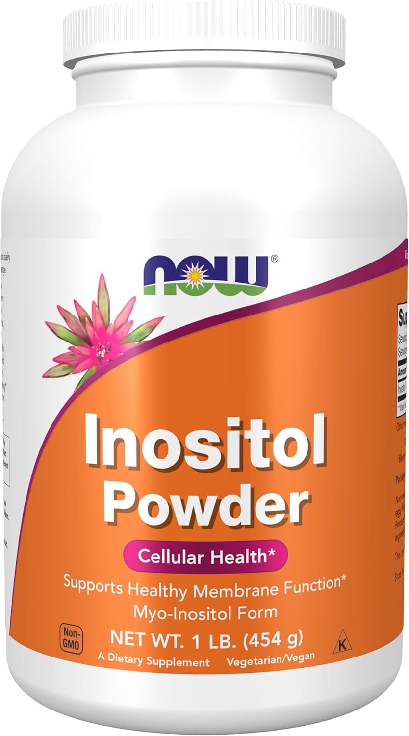 NOW Foods 100% Pure Inositol Powder - 1 Lb - Powder-2 Pack 16 Ounce (Pack of 2)