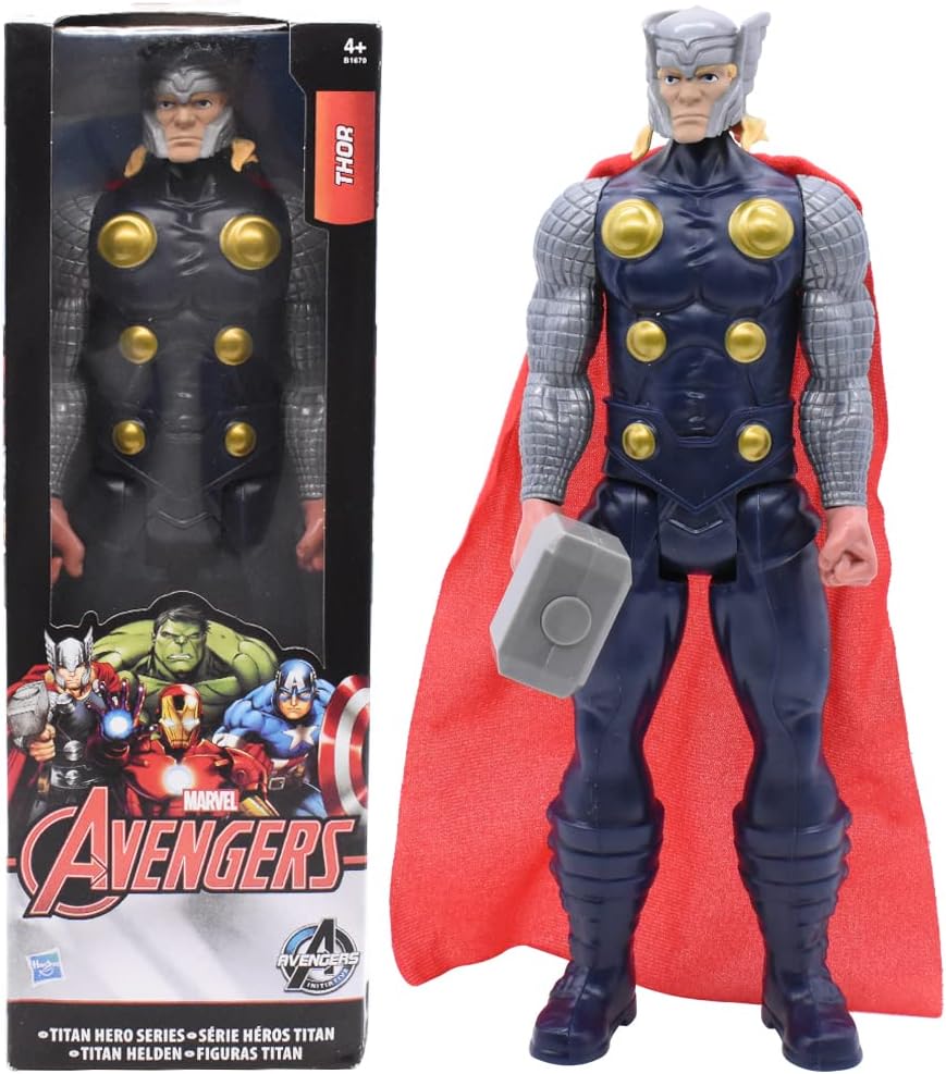 BESTZY Figure Thor, Avengers Marvel Titan Hero Series Blast Gear - Figura de 30 cm de Thor - Inspirada en el Universo Marvel - Edad: 3 años en adelante