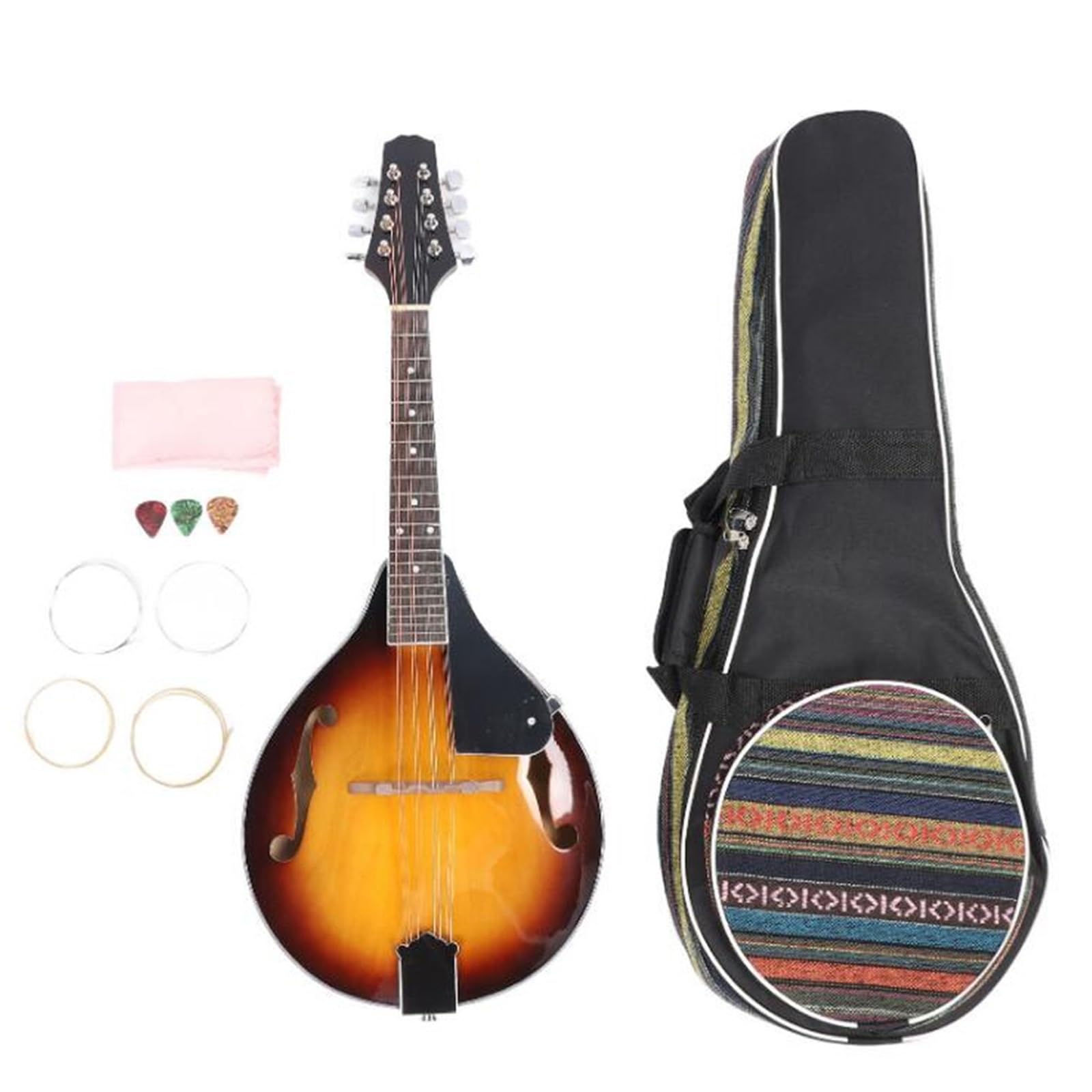 Instrumento Mandolina Con Kit De Inicio Mandolina Sunset Mandolina De Instrumento Musical Profesional De Ocho Cuerdas Con Juego De Instrumentos Musicales