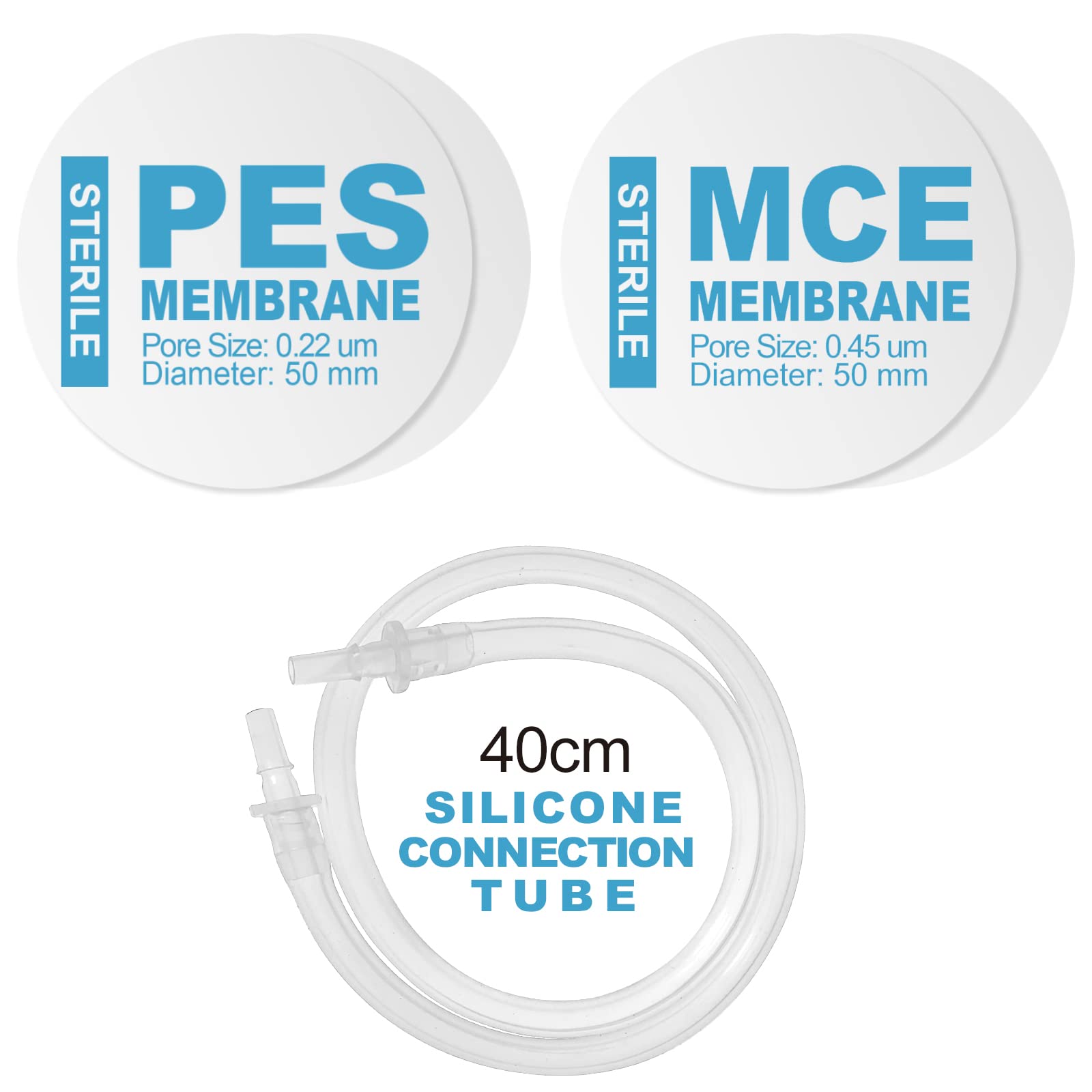 GL45 Tappo per filtro sottovuoto sterile con membrana PES/MCE, filtro sottovuoto con tappo per bottiglie GL45