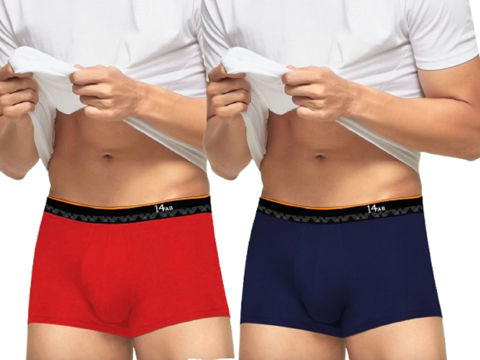 Latest Fashion Men's Solid Cotton Blend Multicolor Underwear/Innerwear Everyday Tights Anti Microbial and Comfortable and Stylish Trunks for Men. (Pack of 2.)