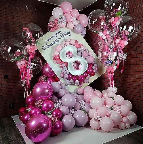 Image of KALOR 12 Inch Light Pink Balloons, 50 Pcs Latex Helium Balloons for Kid's Birthday Party, Baby Shower, Wedding, Graduate Party Decorations