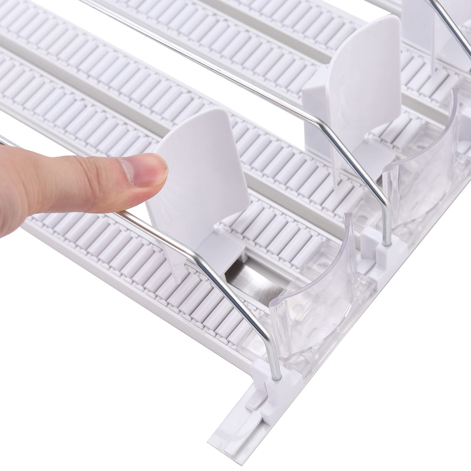 Dispensador de Bebidas para Frigorífico, Organizador de Latas de Refrescos Autoempujable para Frigorífico, Organizador de Latas de Refrescos, Contenedor de Alimentos Enlatados,(38cm 5PCS)